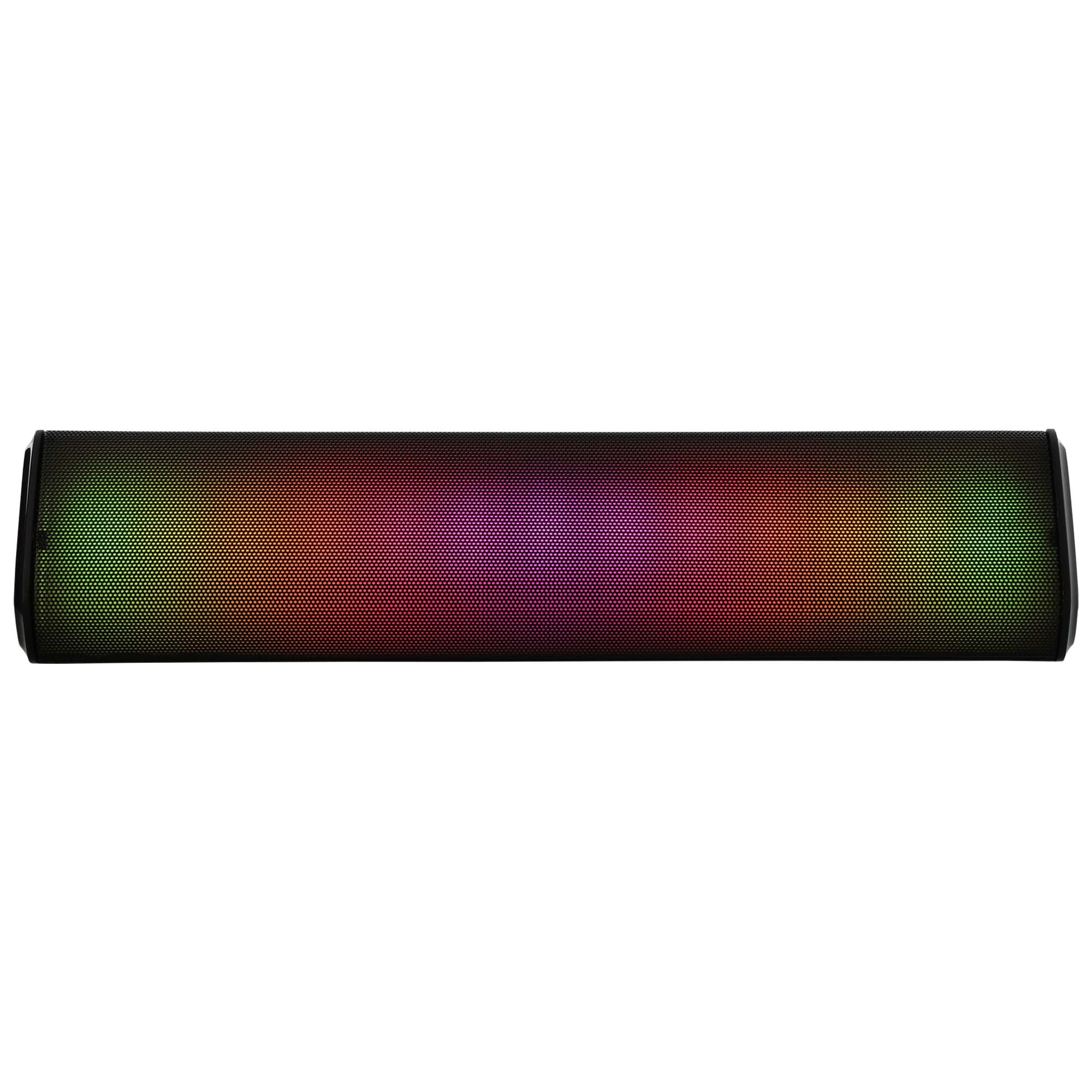 Sound Reactive Multi-Color LED Light Bluetooth Sound Bar Speaker, Built-in Audio Controls