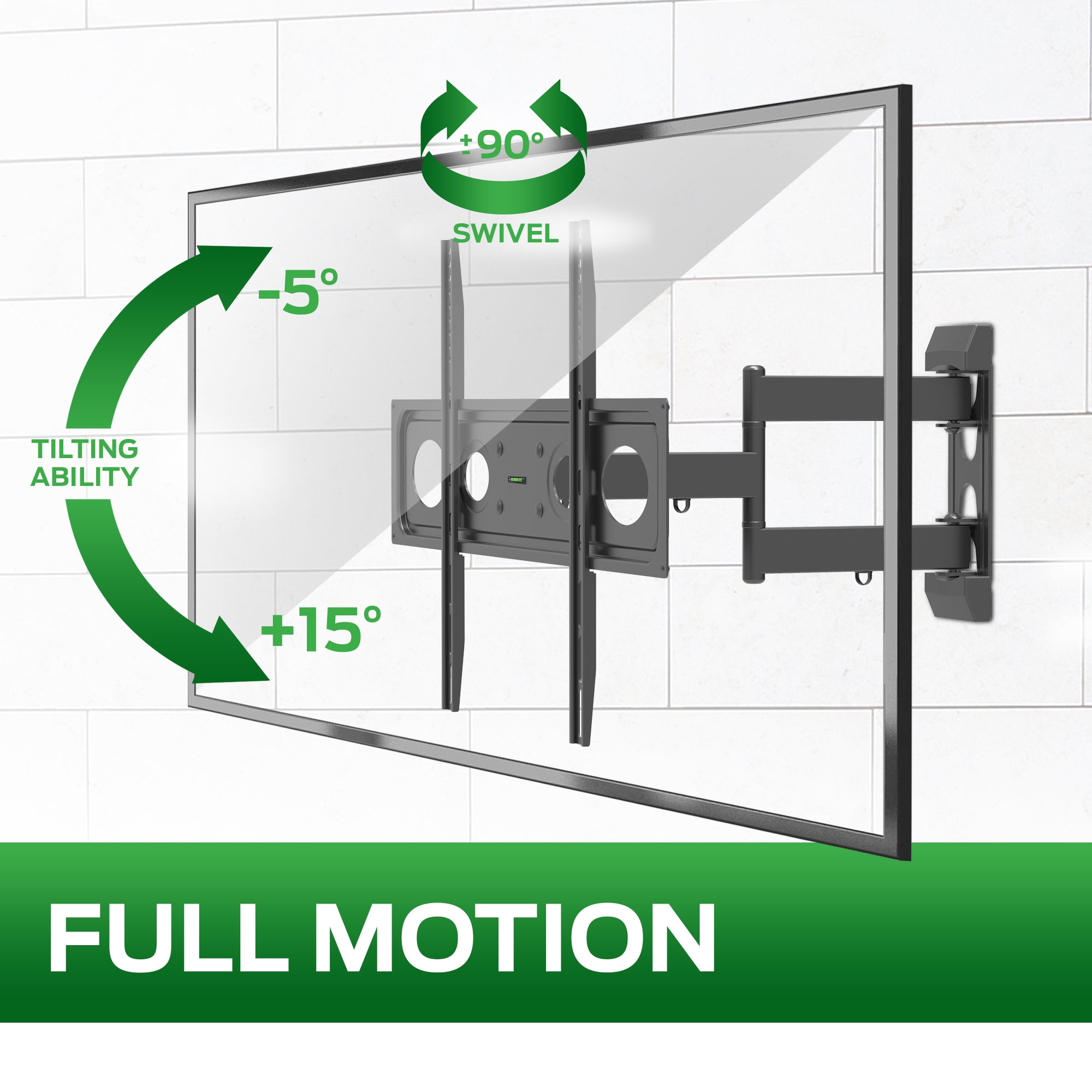 Tilting TV Wall Mount - Fits 23"-42" TVs, 55lbs Capacity, VESA Compatible 75x75-200x200
