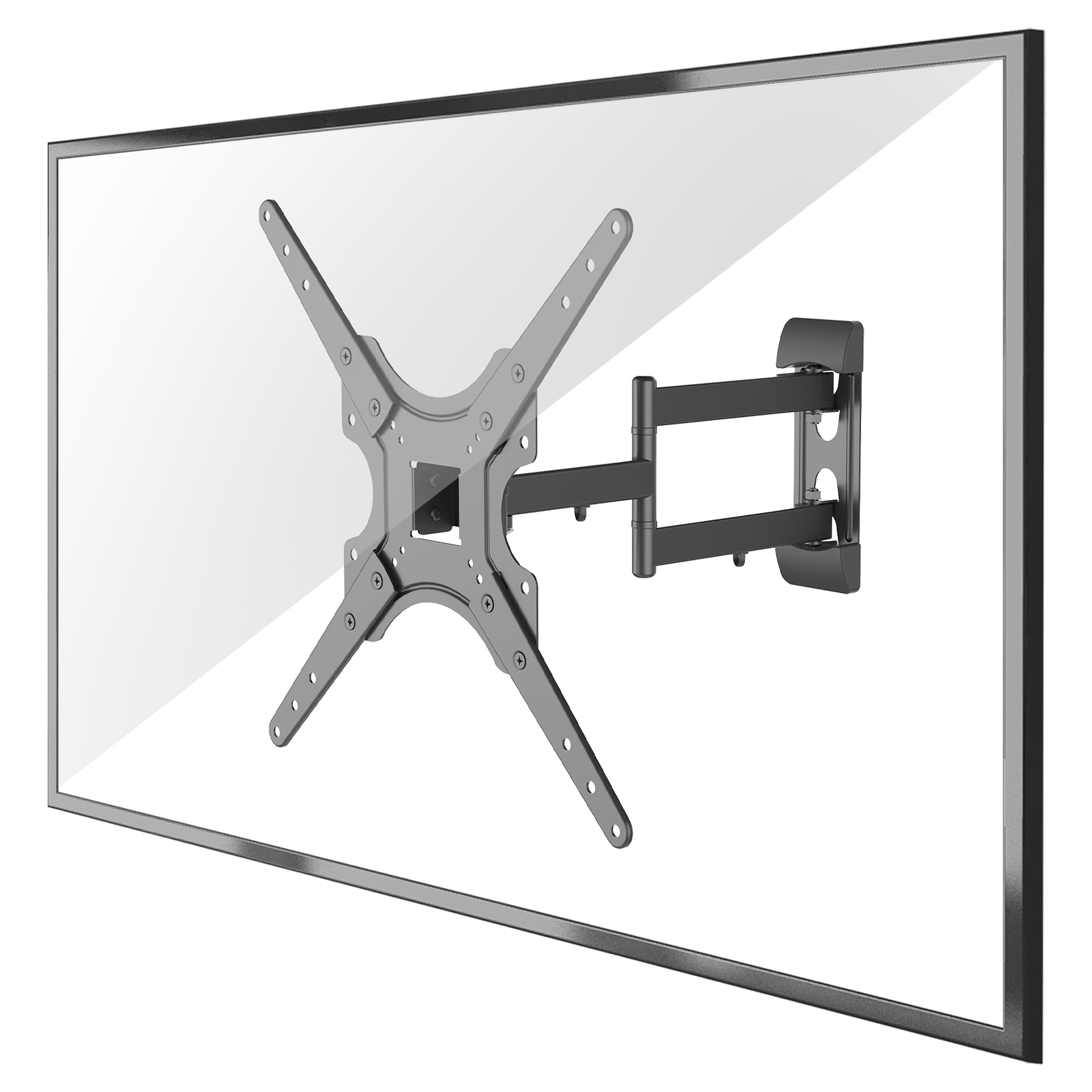 Full Motion TV Wall Mount Bracket for 32"-55" TVs, VESA 400x400 - Tilting, Swivel, and Slim Design