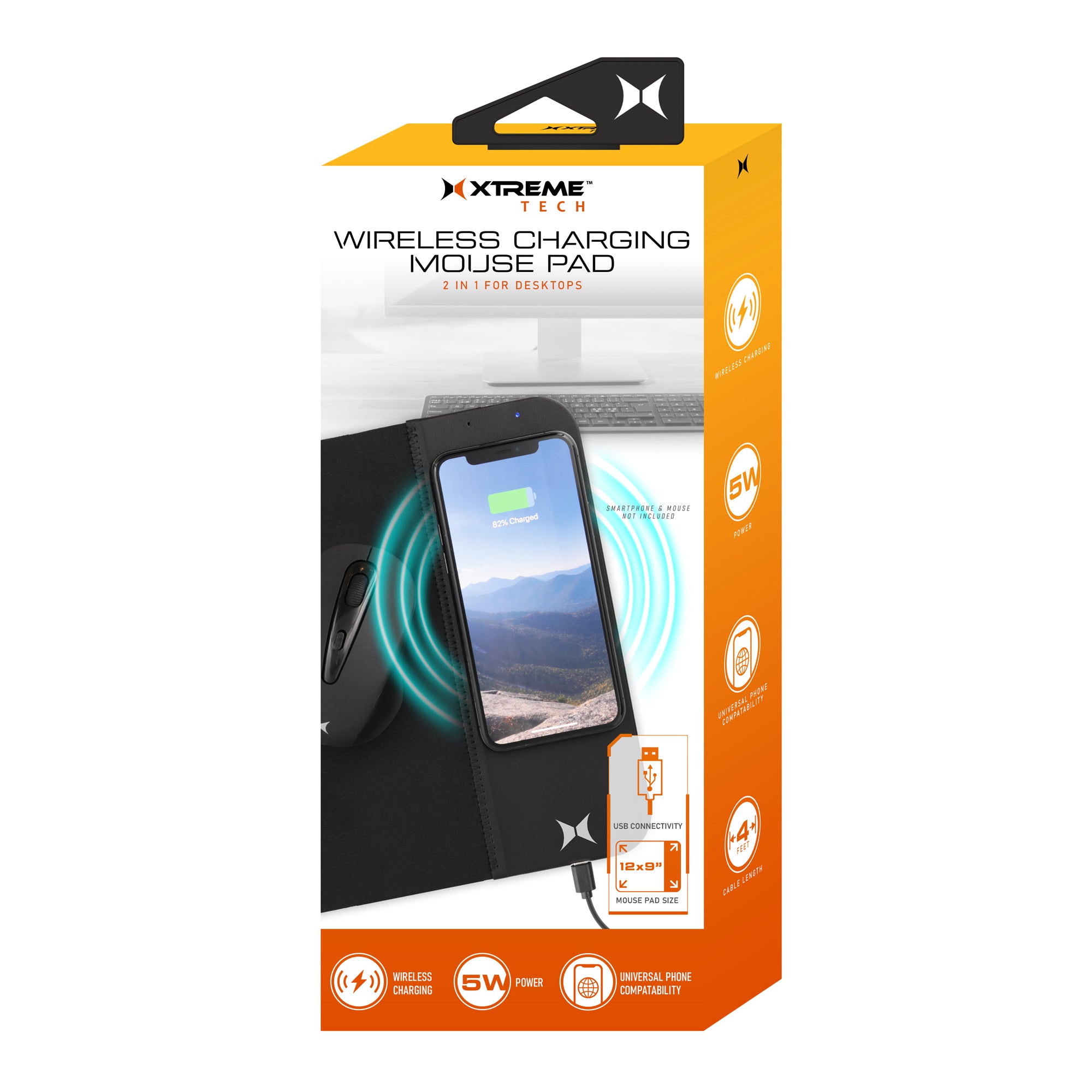 5W Wireless Charging Mouse Pad, Supports Androids/I-Phones