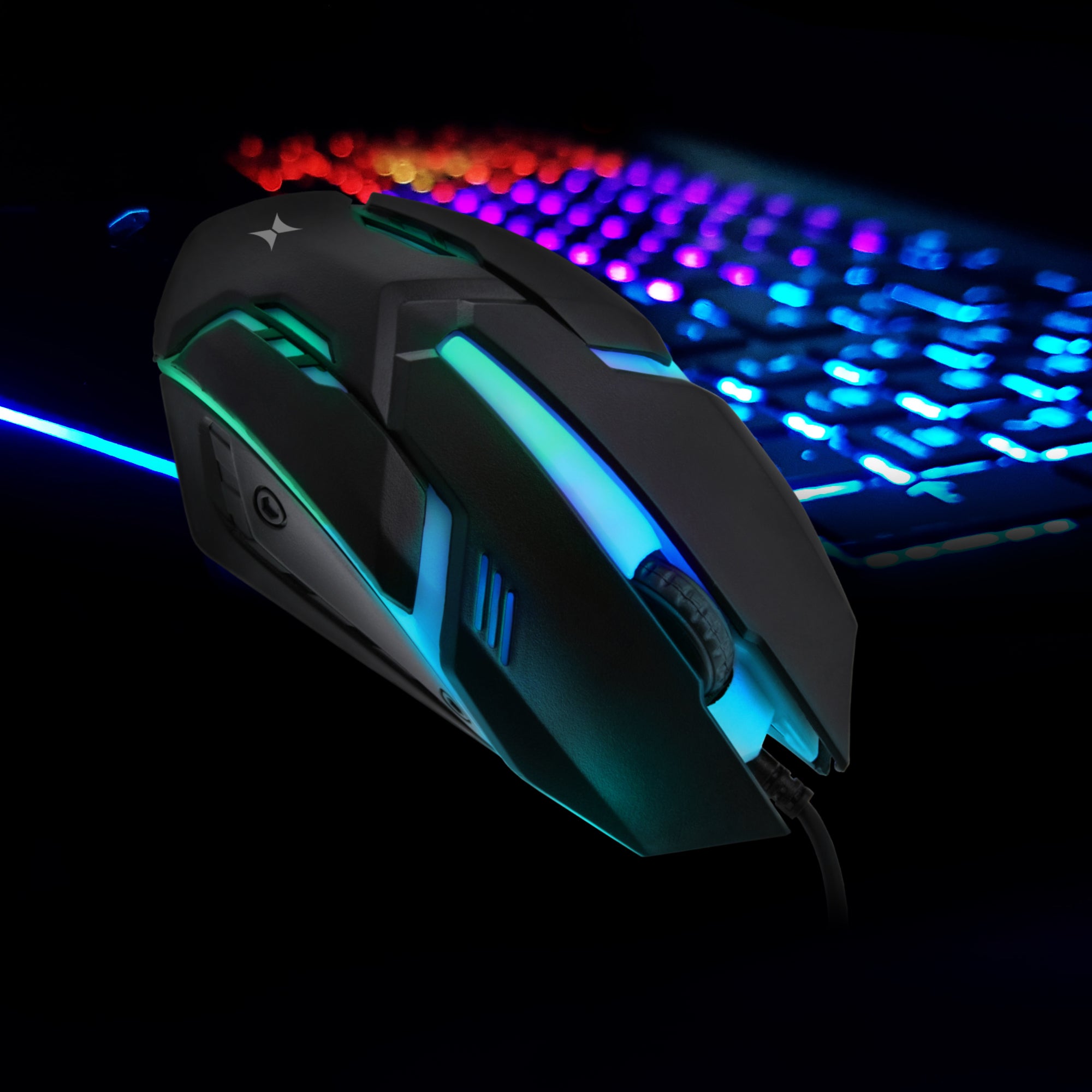 RGB LED Wired Gaming Mouse with 1000 DPI Sensor & Multi-Color Lighting - USB PC Mouse for Desktop, Laptop & Mac