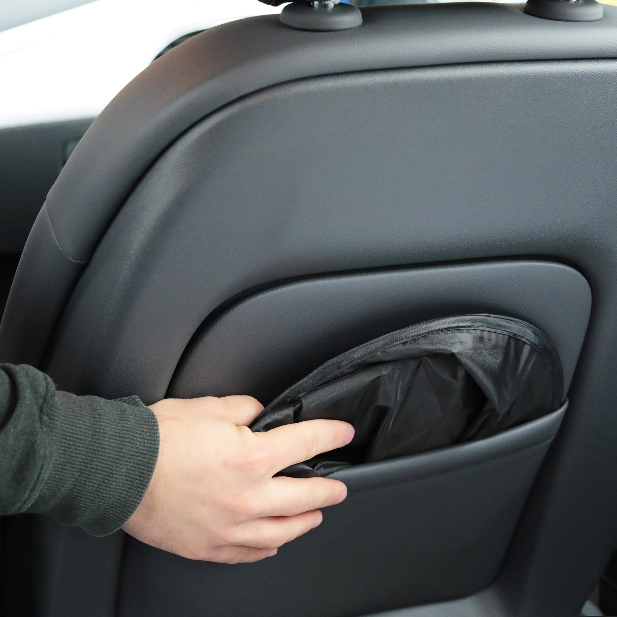 Pop Up Car Garbage Can - 8in Collapsible & Washable Waste Bin for Vehicle Organization & Storage