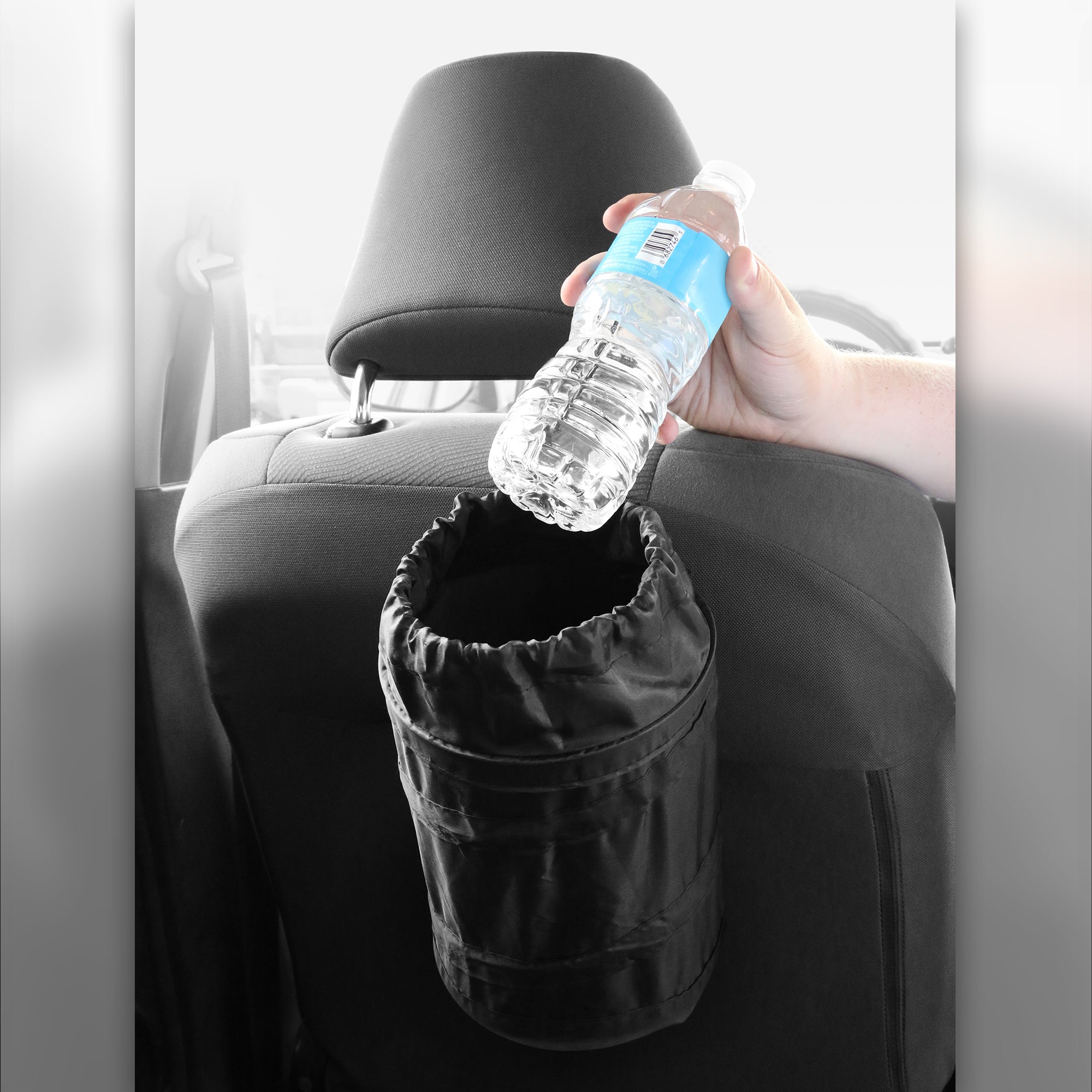 Pop Up Car Garbage Can - 8in Collapsible & Washable Waste Bin for Vehicle Organization & Storage