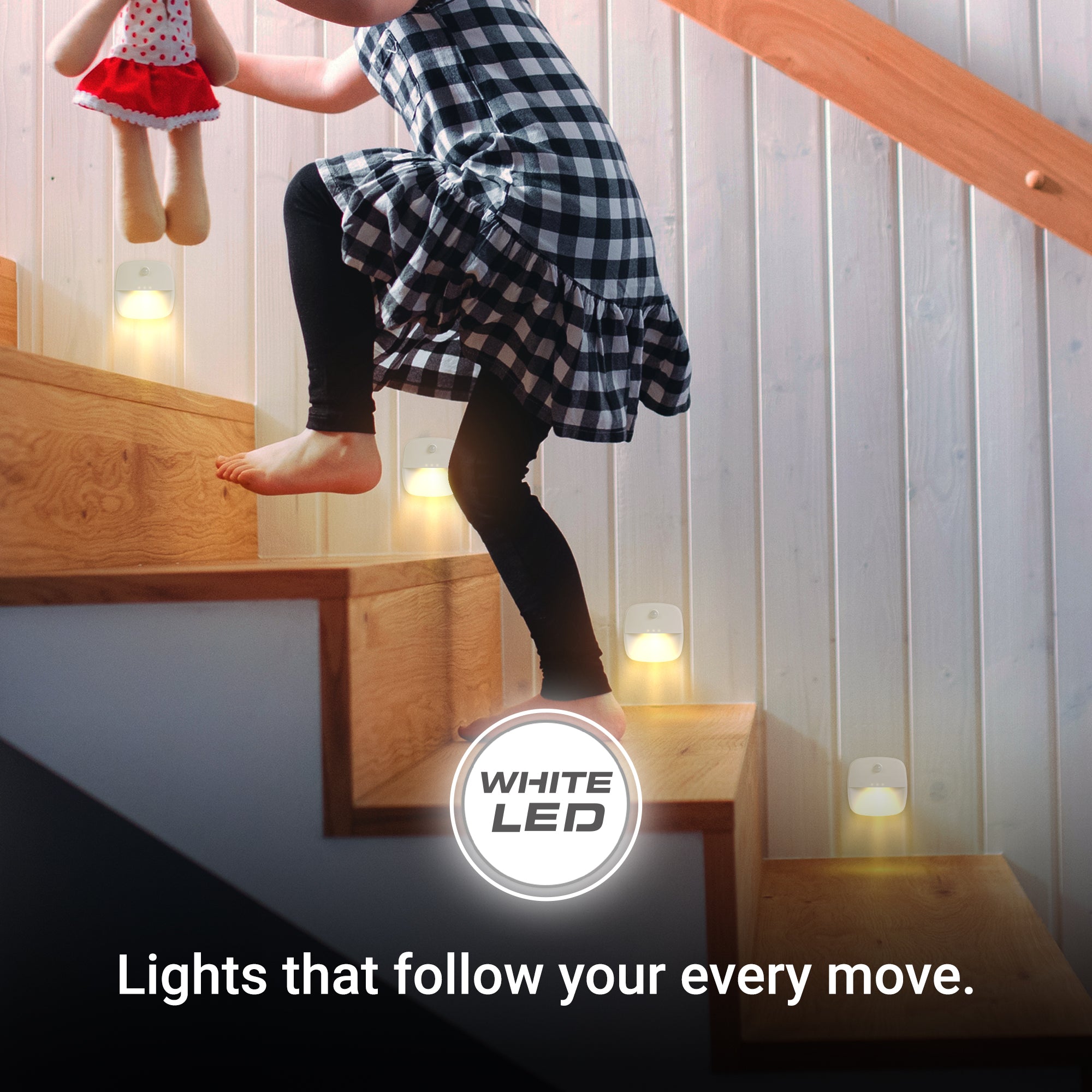 Wireless Motion-Activated LED Light 2-Pack – Under-Cabinet & Closet Stick-On Lighting with Auto-Shutoff, 10 Ultra-Bright LEDs, and Magnetic Mounting