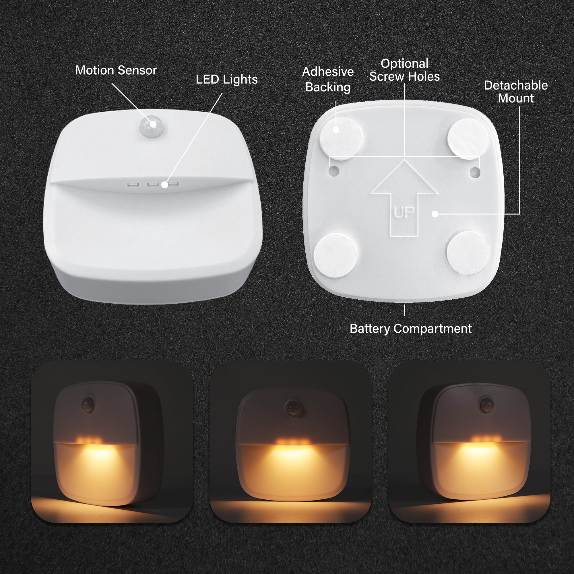 Wireless Motion-Activated LED Light 2-Pack – Under-Cabinet & Closet Stick-On Lighting with Auto-Shutoff, 10 Ultra-Bright LEDs, and Magnetic Mounting