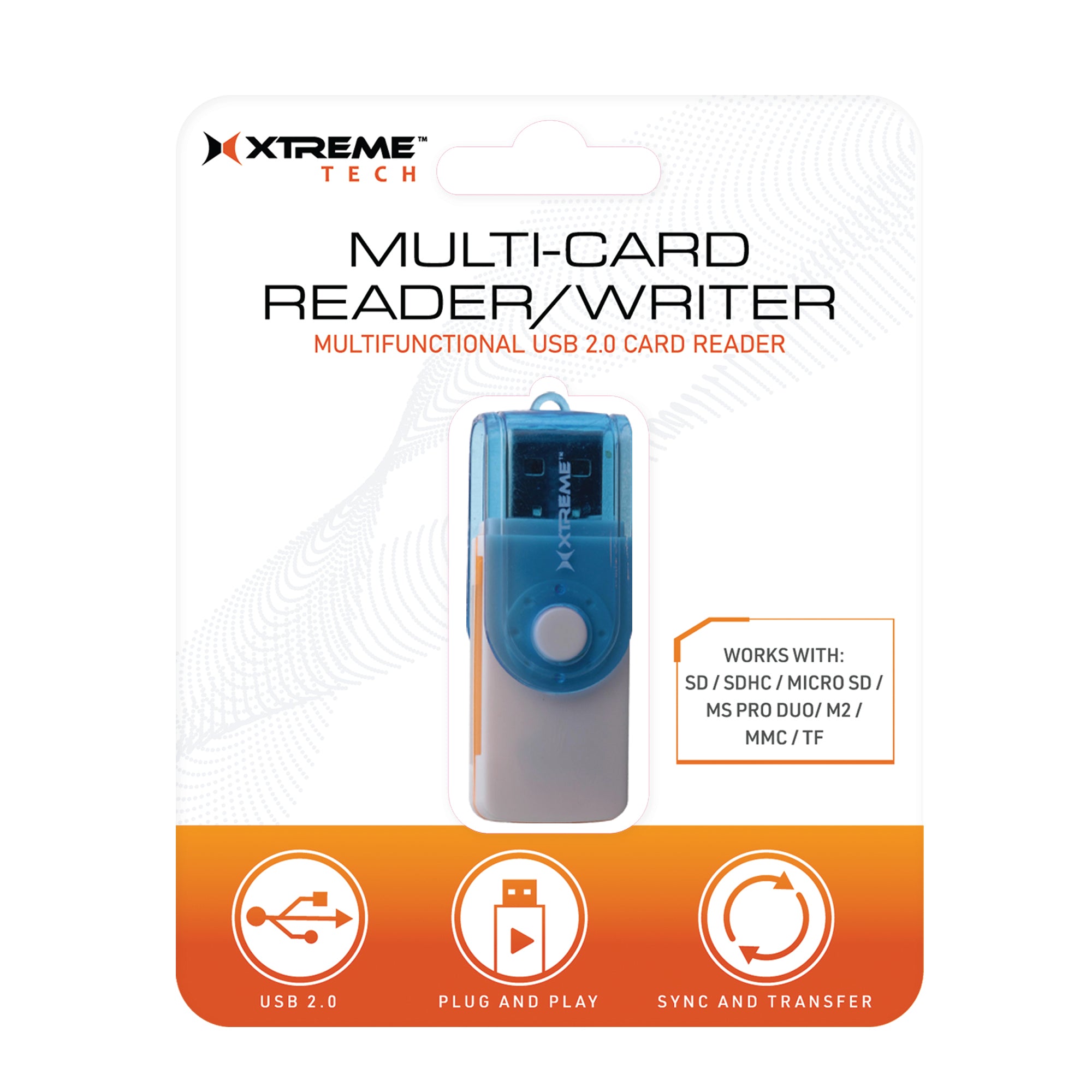 Multi Card Reader & Writer Hub – External USB 2.0 Sync & Transfer Station with 3-Port USB Hub, Supports SD, microSD, Memory Stick, & MMC