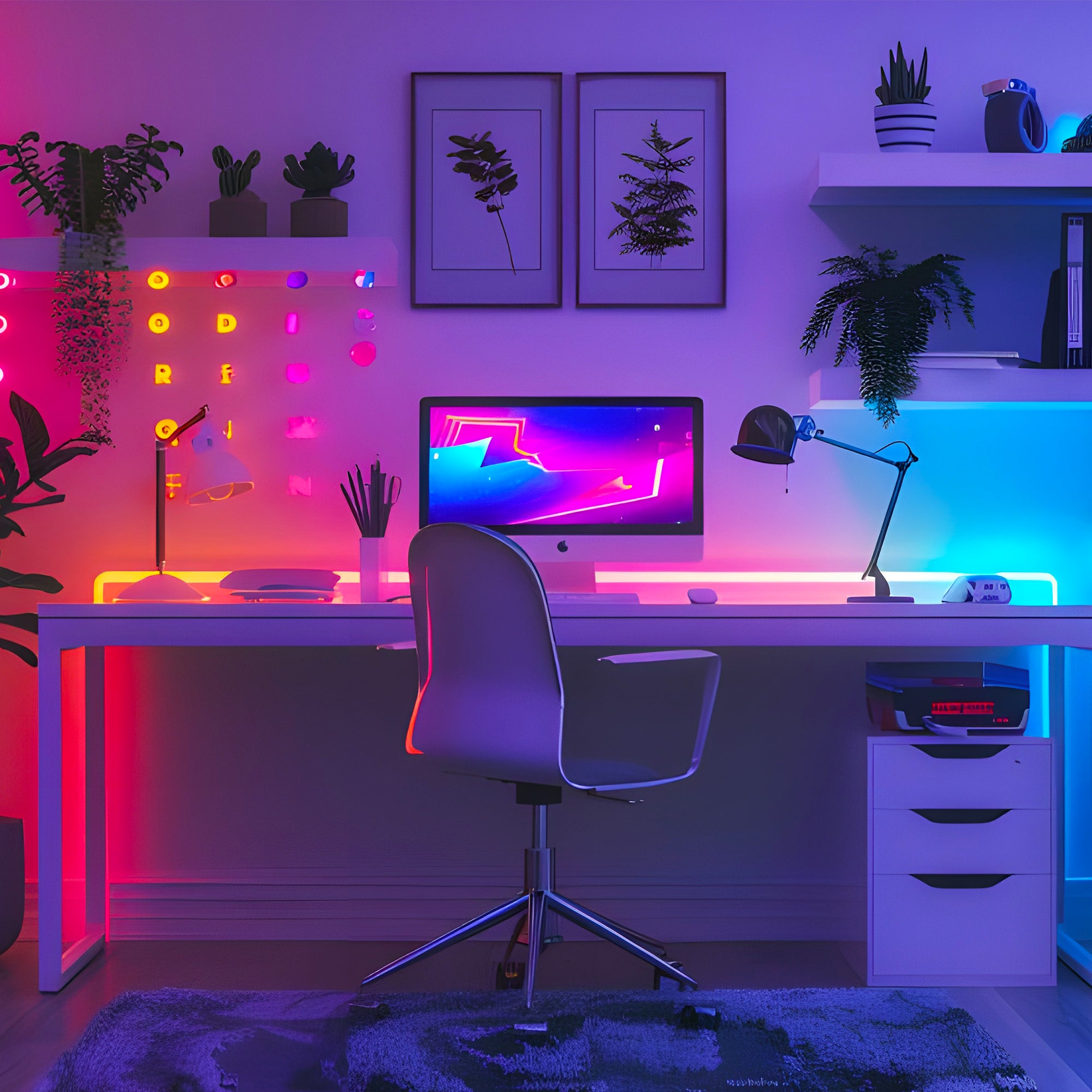 Multi-Color 6.5 ft. LED Light Strip, Remote Control, 16 Colors/4 Flash Modes, Bendable For Creative Shapes