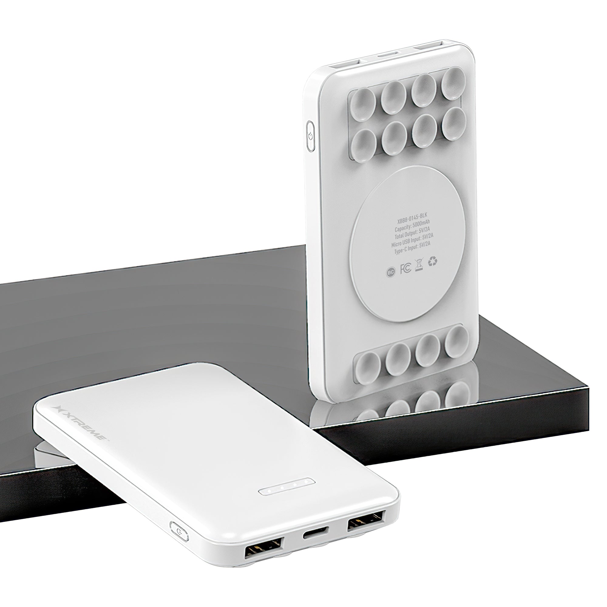 5000mAh Portable Power Bank with Dual Ports, Built-In Light Indicator, and Compact Design for On-the-Go Charging of Smartphones and Tablets