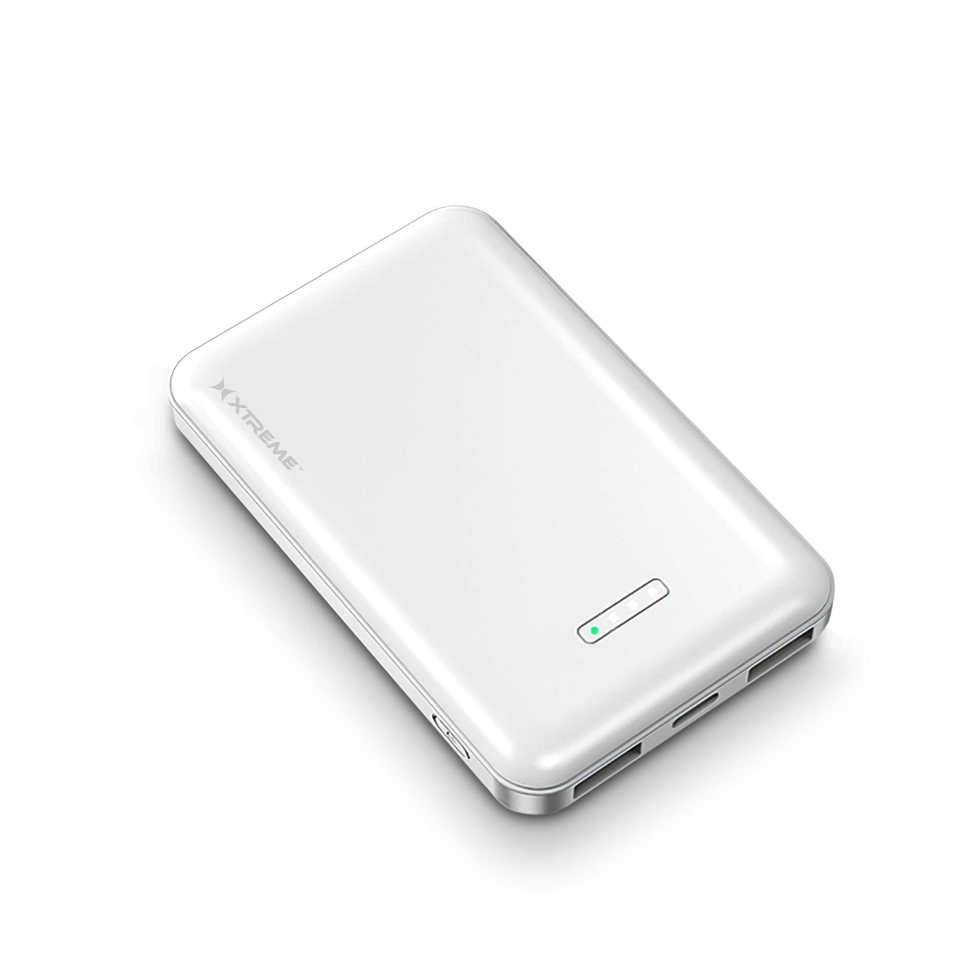 5000mAh Portable Power Bank with Dual Ports, Built-In Light Indicator, and Compact Design for On-the-Go Charging of Smartphones and Tablets
