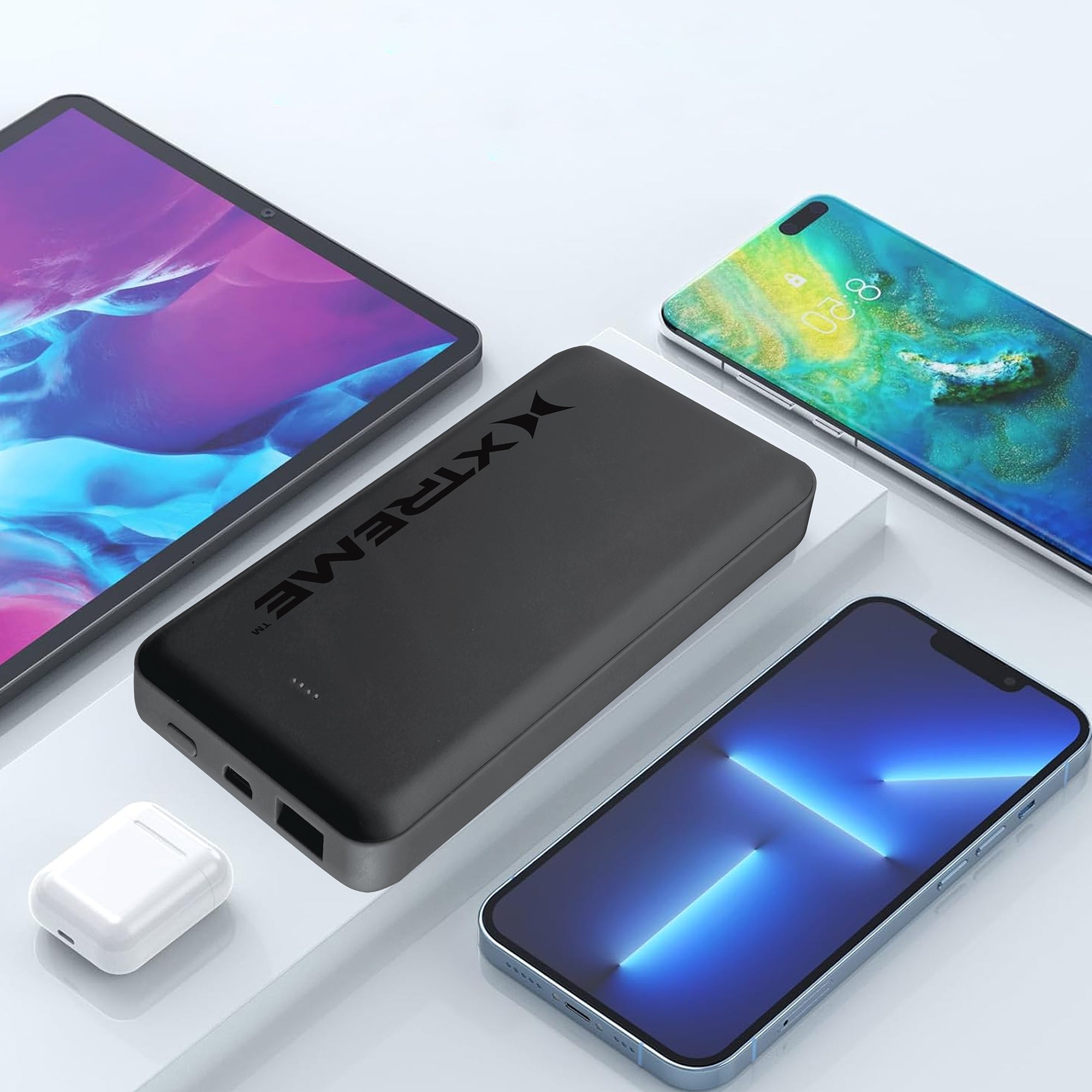 10W USB-A 5000mAh Pocket Power Bank with LED Indicators, Portable Rechargeable Travel Battery Pack for Smartphones and Devices