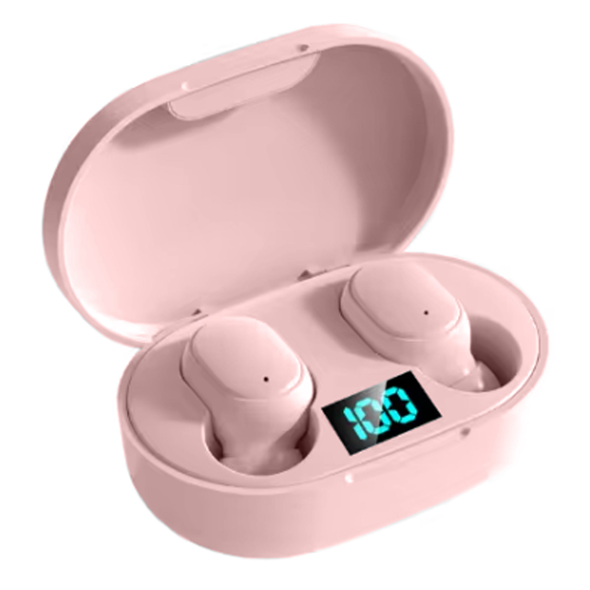 True Wireless Stereo Mini Buds with LED Display Charging Case, Comfort Design, Bluetooth 5.0, and Voice Assistant Activation