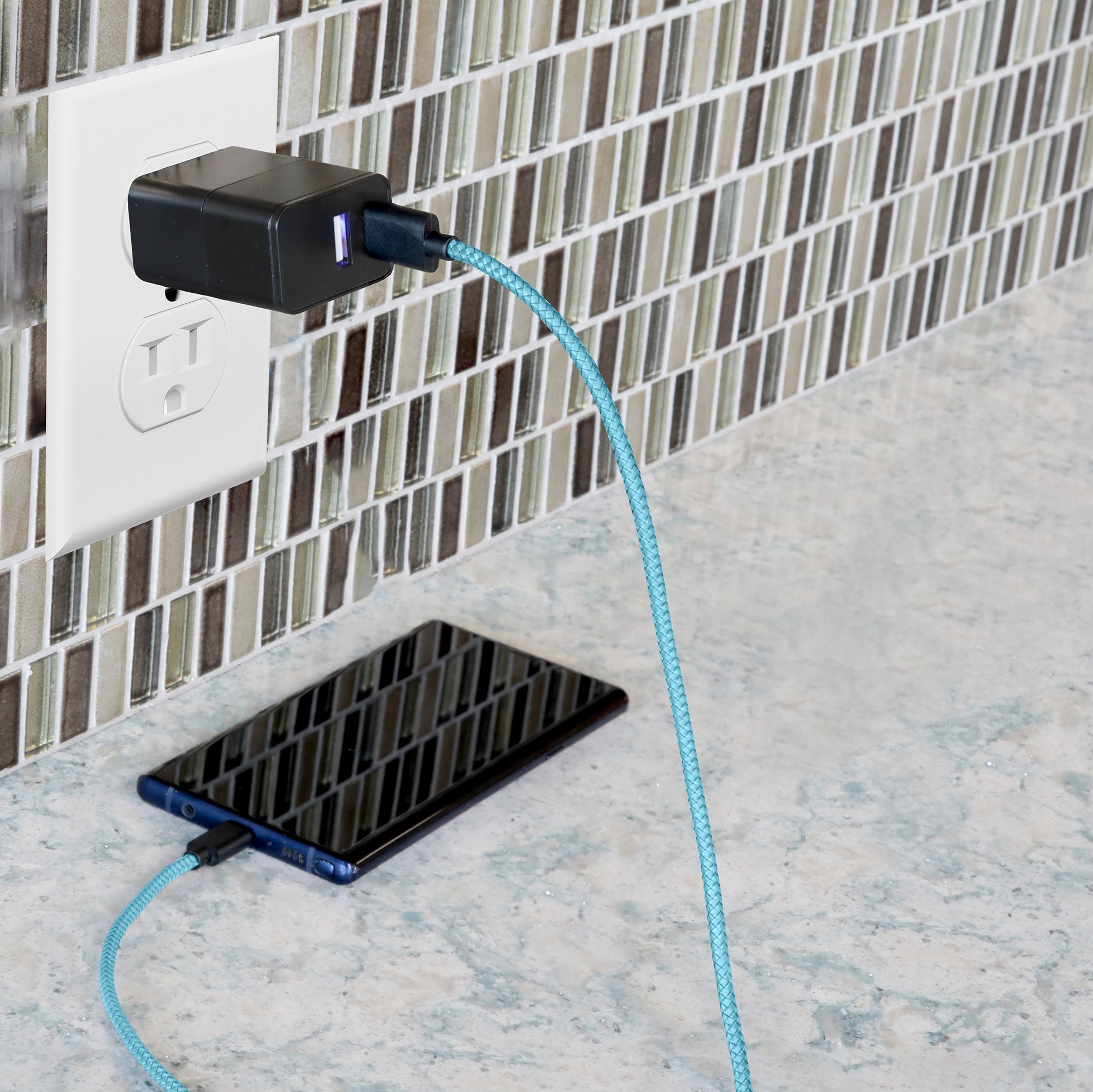 3ft USB-A to Type-C Cable for Data Sync and Transfer, Basic USB 2.0 Charger Cord for Smartphones and Tablets