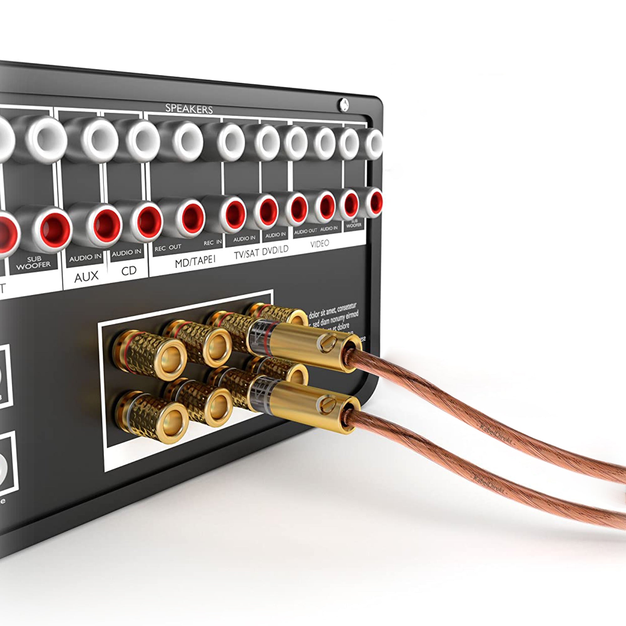 100ft 16 Gauge Speaker Wire - 16AWG Standard, Oxygen-Free Copper, High-Quality Audio Cable for Home Theater