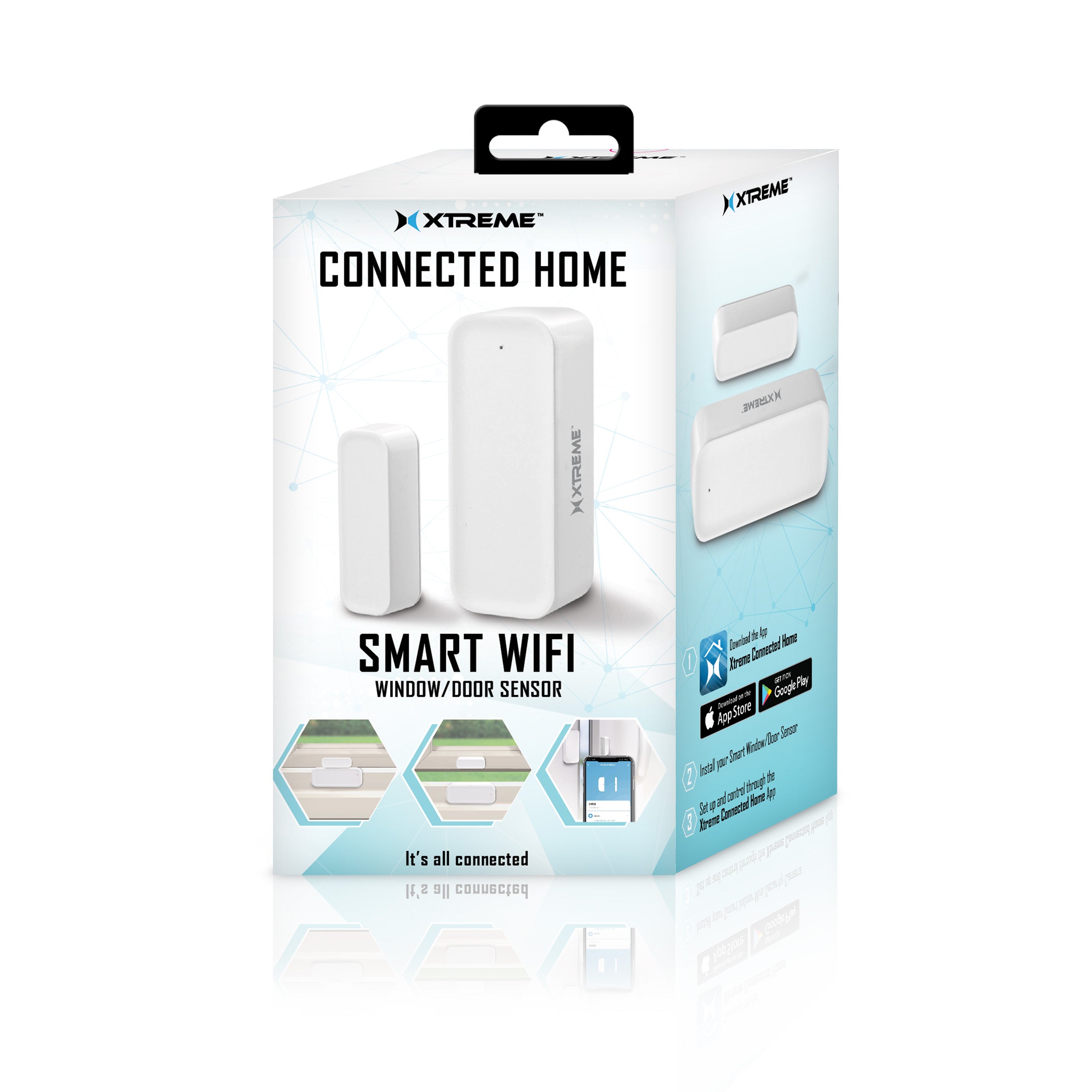 Smart Wi-Fi Door/Window Sensor with Motion Alerts, No Hub Required, Easy Setup, and Remote App Notifications