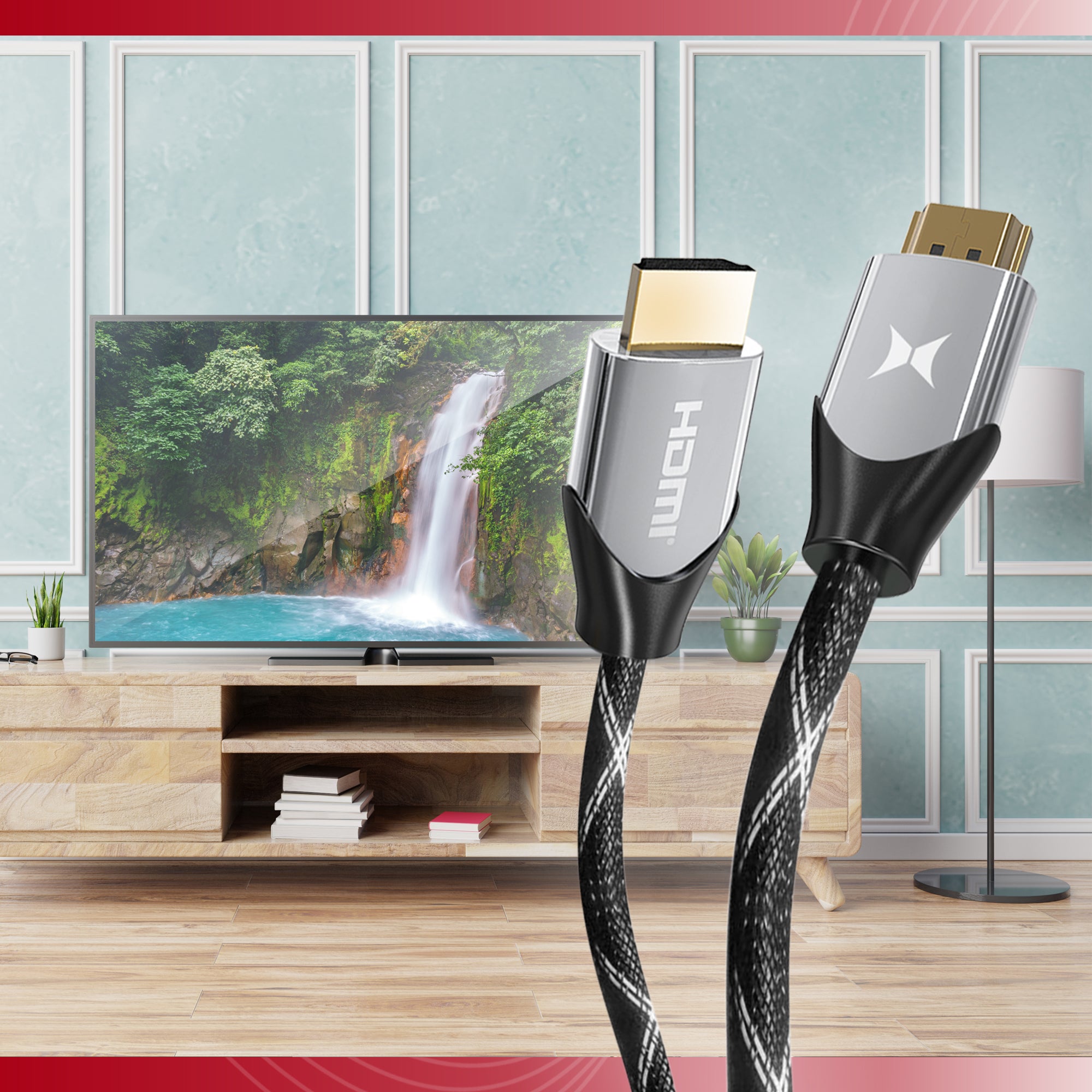 6ft Silver Series 4K HDMI Cable - High-Speed, Ultra HD, Supports Blu-Ray, Hook Up Multiple Devices