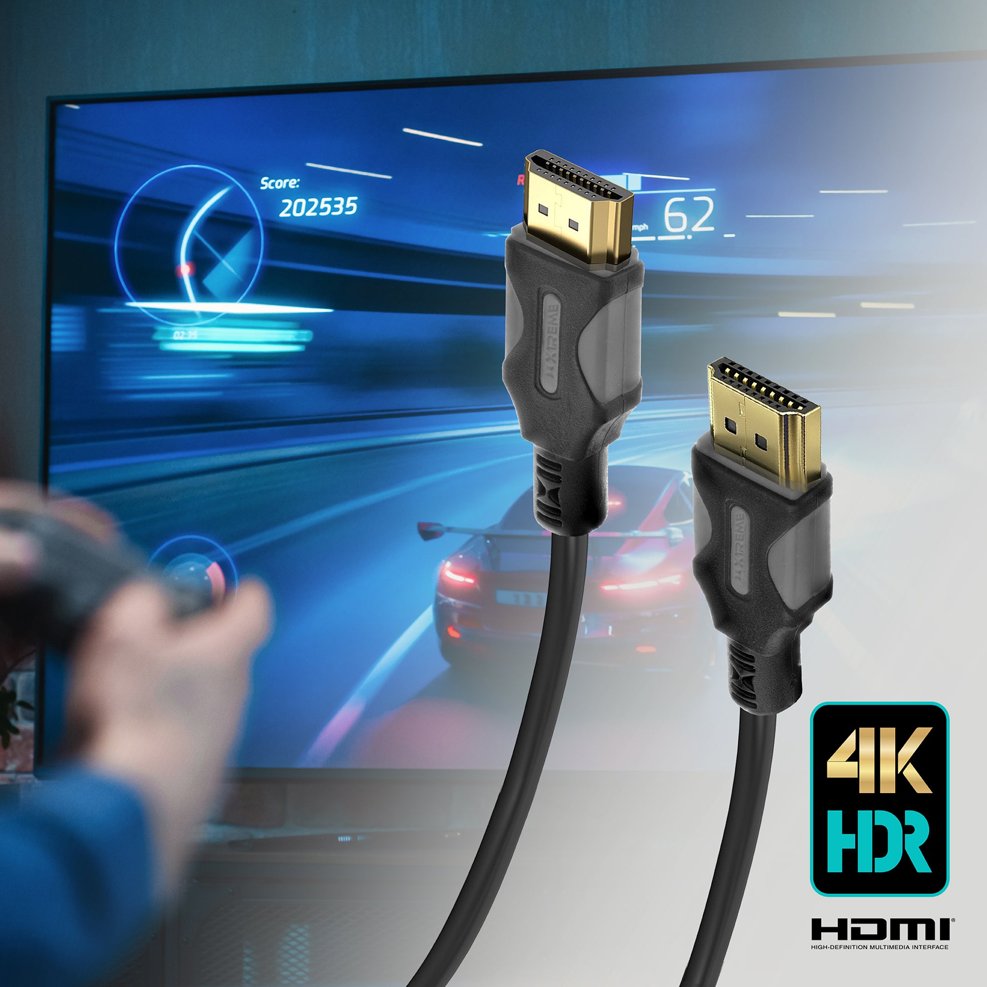 High-Speed 4K HDMI Cable 3ft 9ft 25ft- 18Gbps, 4K HDR, and 16-Bit Color Support for All Your Devices