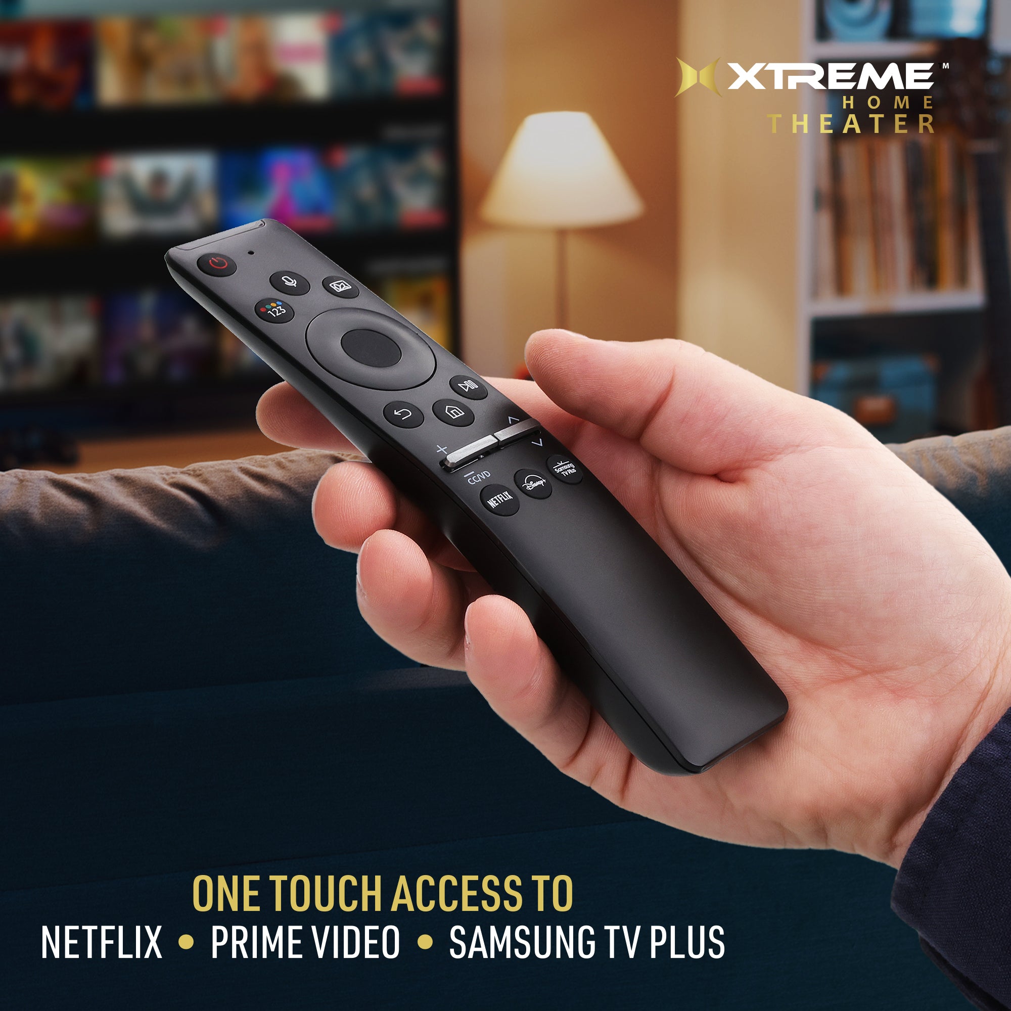 Samsung Smart TV Remote with Voice Control, Simple Selection Pad, and Ambient Mode Functionality for QLED and Frame TVs