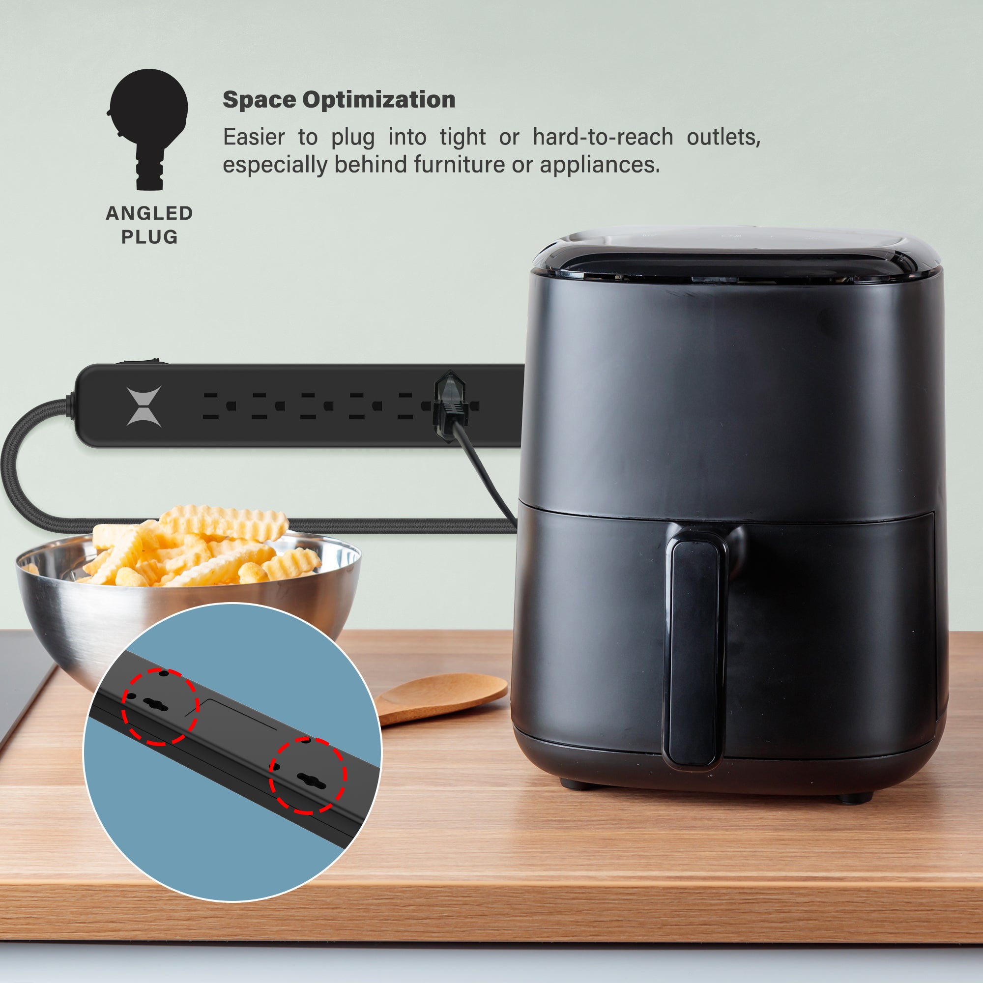 Xtreme Power Strip with 6 Outlets 20W USB-C & 18W USB-A Charging