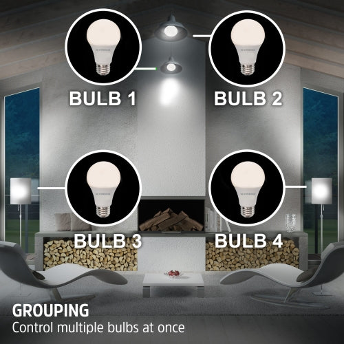 4 Pack Smart A19 Wi-Fi LED Bulbs - Dimmable White, Works with Wi-Fi Alexa, Google Assistant, and Siri