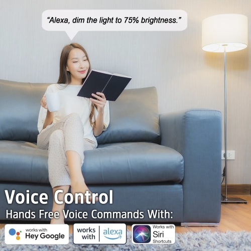 4 Pack Smart A19 Wi-Fi LED Bulbs - Dimmable White, Works with Wi-Fi Alexa, Google Assistant, and Siri