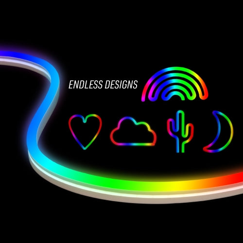 Multi-Color 6.5 ft. LED Light Strip, Remote Control, 16 Colors/4 Flash Modes, Bendable For Creative Shapes