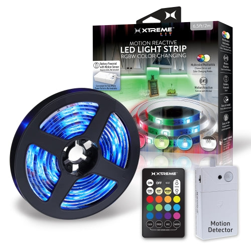 6.5ft Indoor Motion Activated Color-Changing LED Light Strip