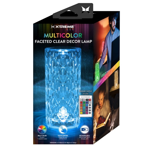Rechargeable Magic Lamp with Remote Control - 16-Color Clear Crystal Decor Lamp