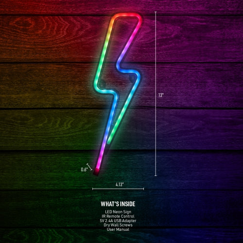 Neon Lightning Bolt