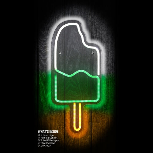 Neon Ice Cream Sign