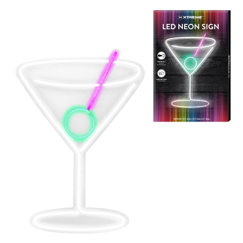 Neon Martini Glass