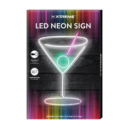 Neon Martini Glass