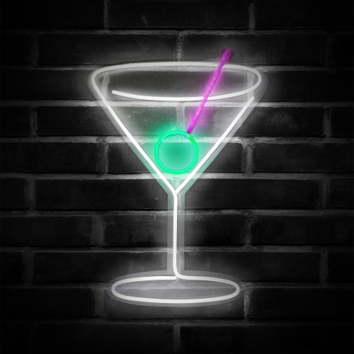 Neon Martini Glass
