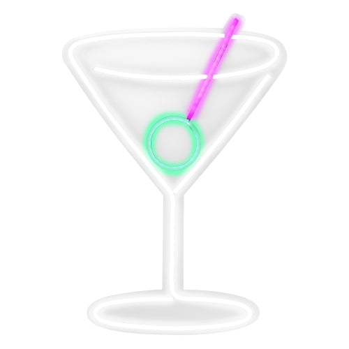 Neon Martini Glass