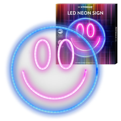 Neon Smiley Face Sign
