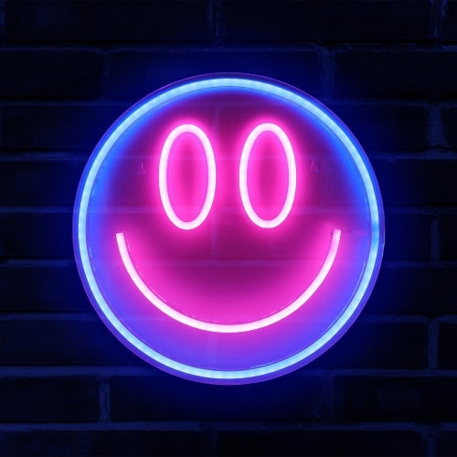 Neon Smiley Face Sign