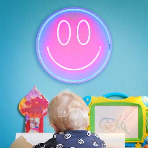 Neon Smiley Face Sign