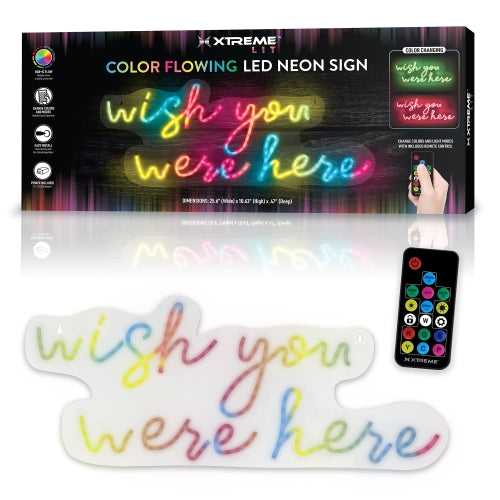 Neon Sign Wish You Were Here
