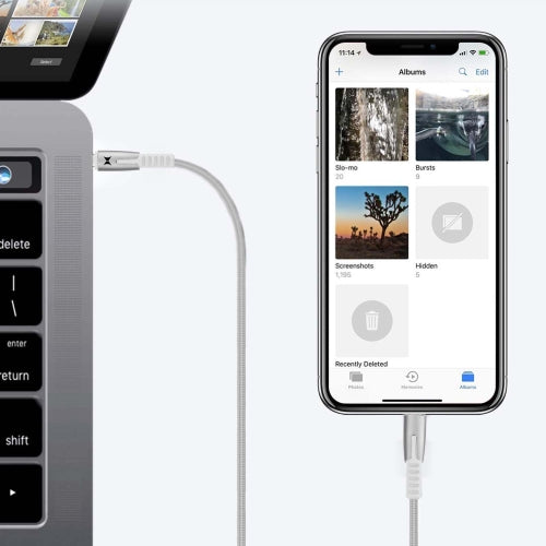 Durable 3ft Lightning to USB-C Cable, 10,000 Bend Guarantee, Fast Charging for iPhone, iPad, & More