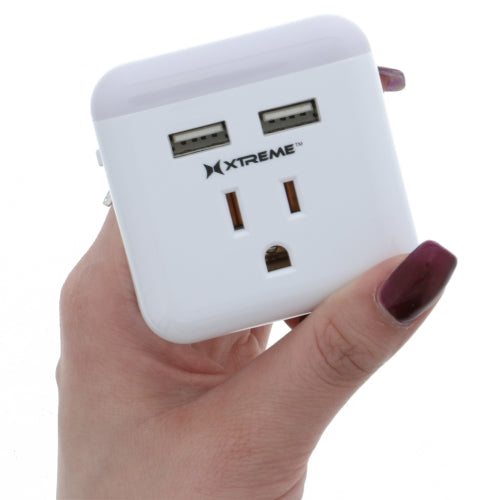 Night Light Plug w/2 USB + 1 AC Outlets