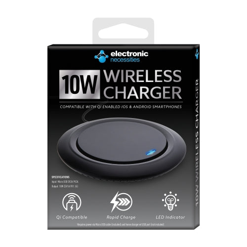 10W Fast Wireless Charger Pad, Qi-Certified Slim Charging Mat for iPhone, Samsung Galaxy, and All Qi-Enabled Smartphones