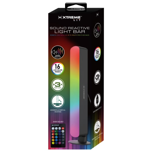 Xtreme Lit Multi-Color Horizontal/Vertical LED Light Bar, Works Anywhere, Remote, Corded Electric