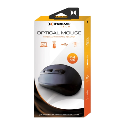 3 Button 2.4GHz Opitcal Mouse Wireless w/ Nano Receiver