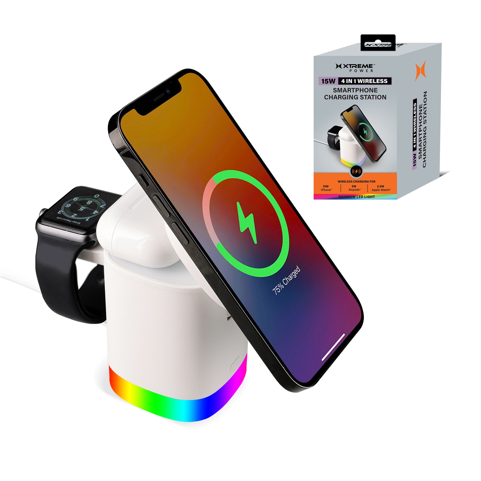 3-in-1 Mag-Safe Wireless Charging Station with Apple Watch and AirPods Dock