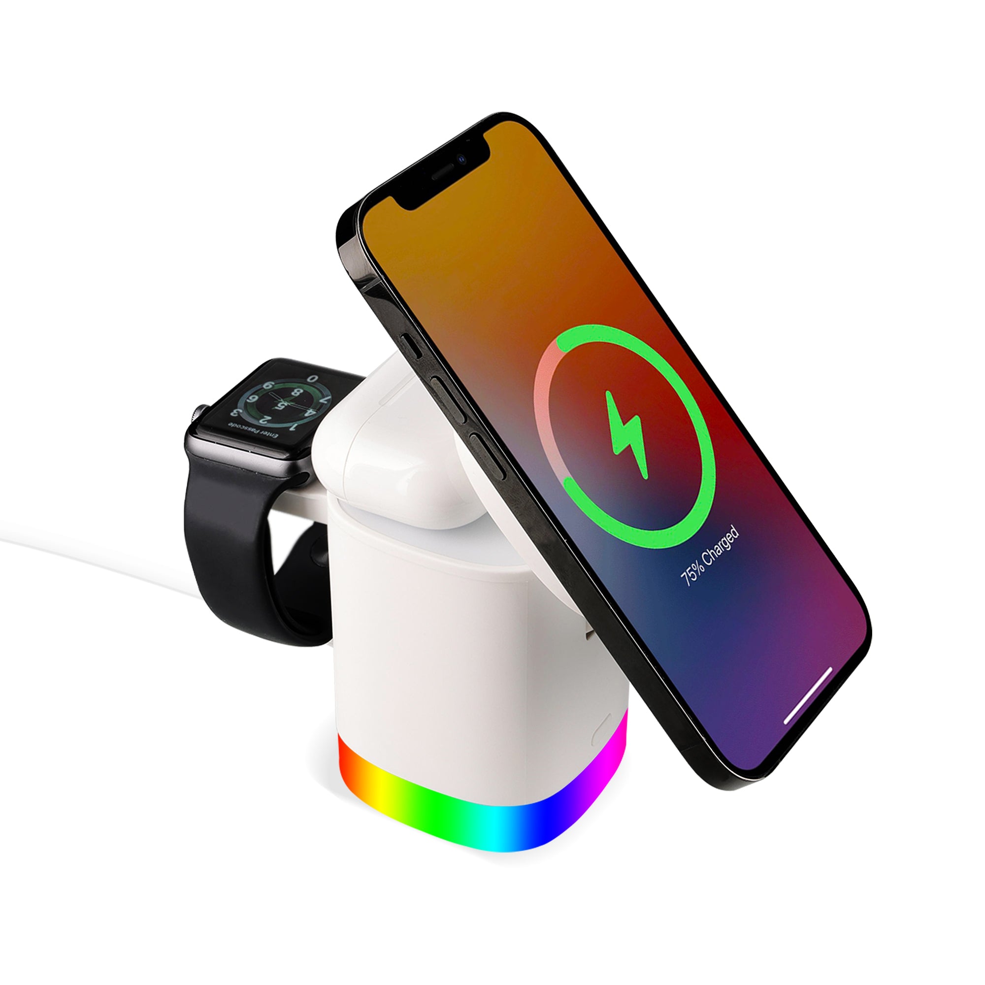 3-in-1 Mag-Safe Wireless Charging Station with Apple Watch and AirPods Dock