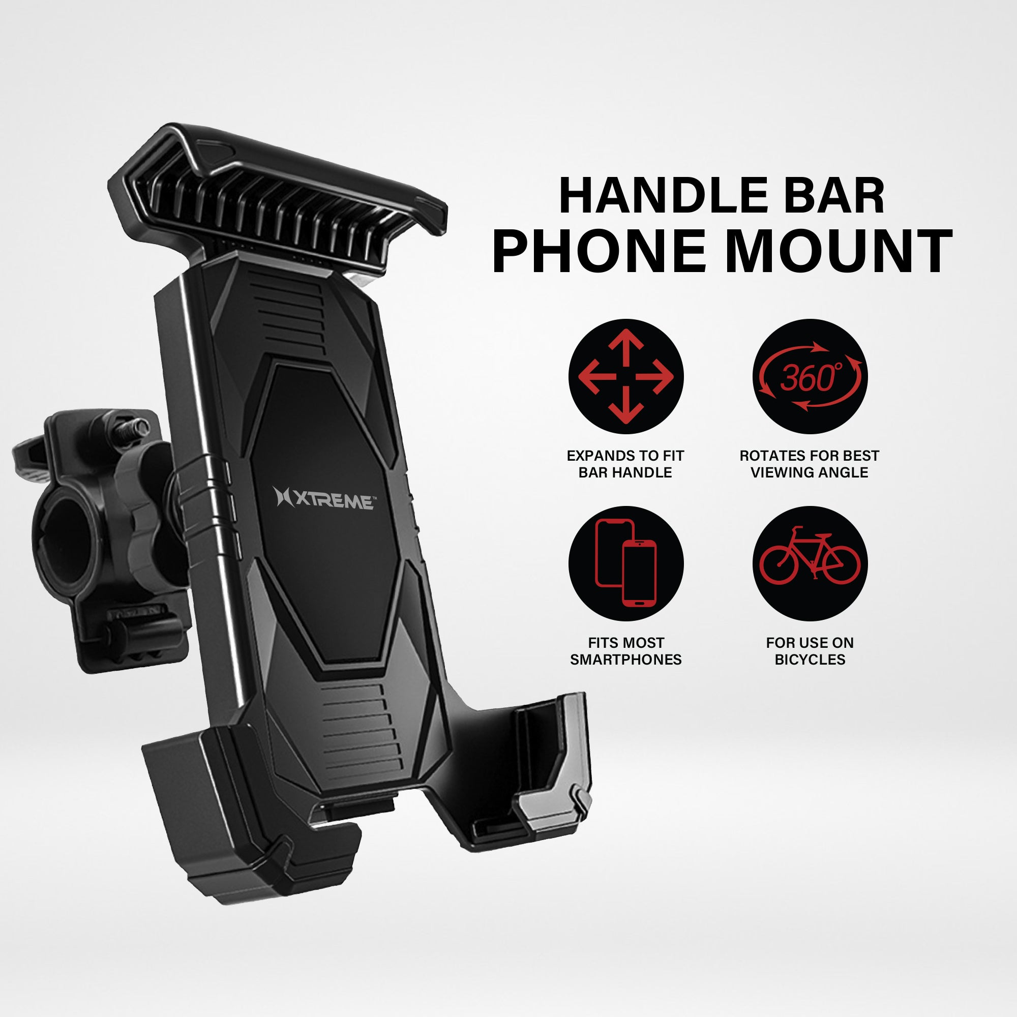 Handlebar Phone Mount, Phone Holder for Bikes, Scooters, Motorcycles, Bicycles