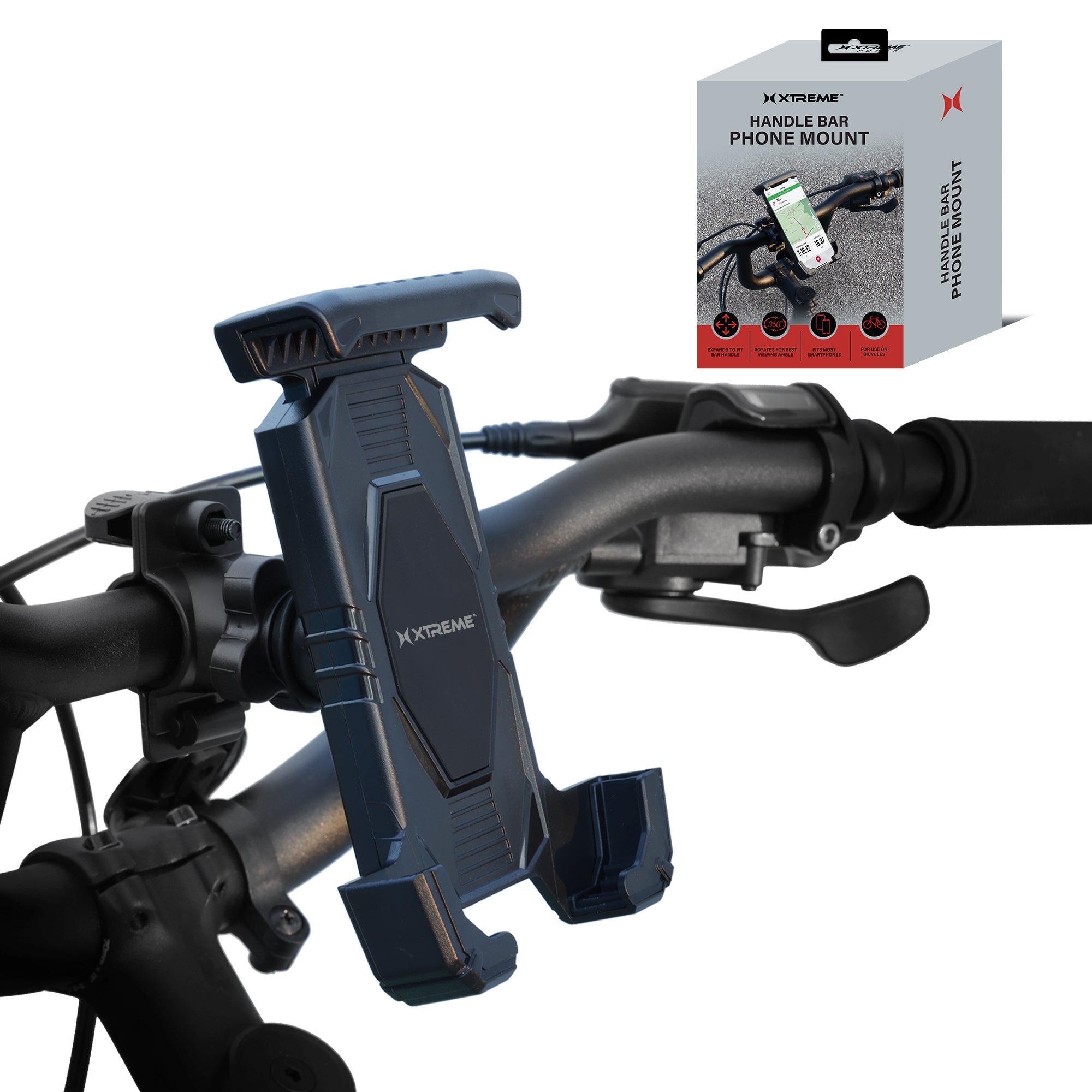 Handlebar Phone Mount, Phone Holder for Bikes, Scooters, Motorcycles, Bicycles