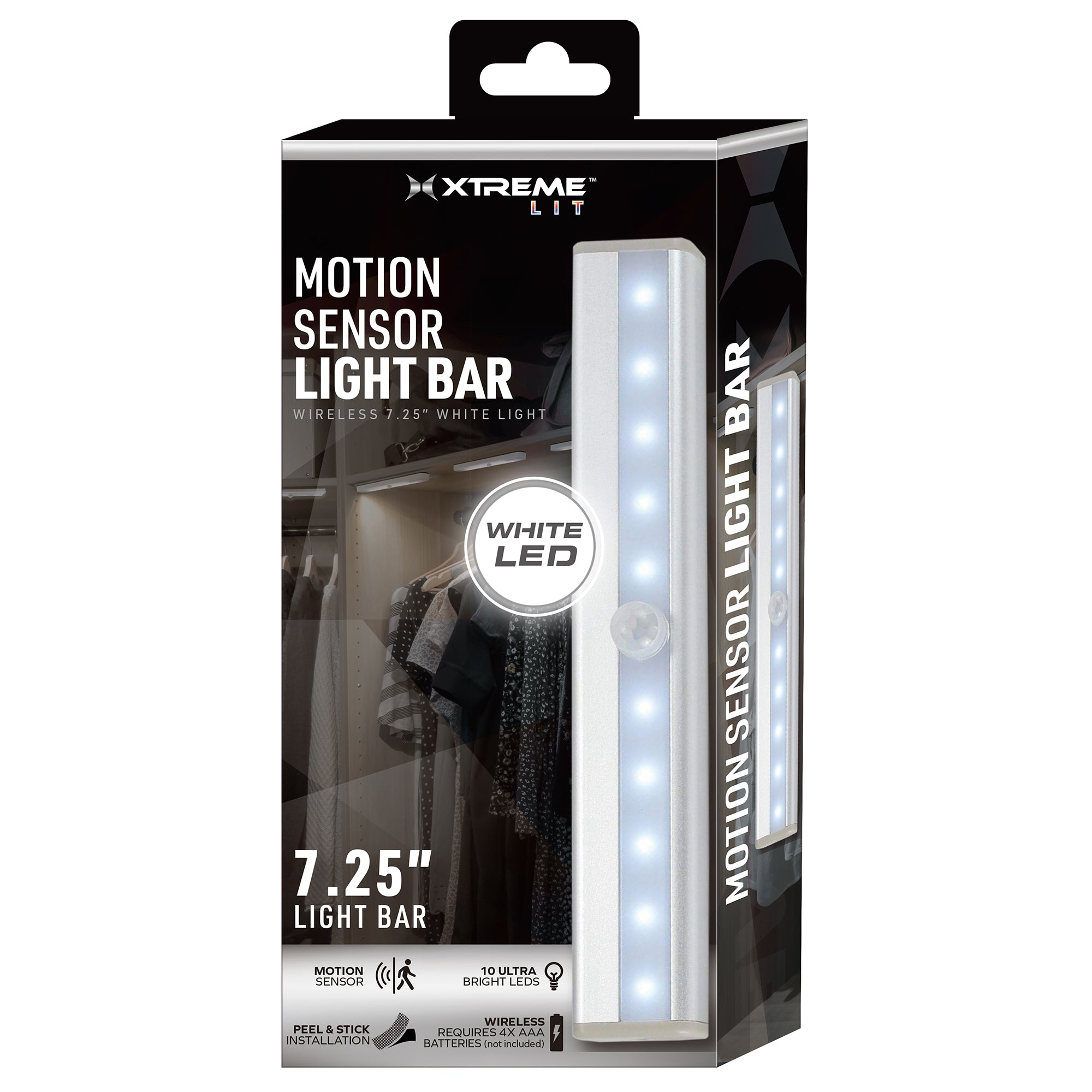 7.5" Wireless Motion Sensor Light Bar, Peel And Stick, Perfect for closets