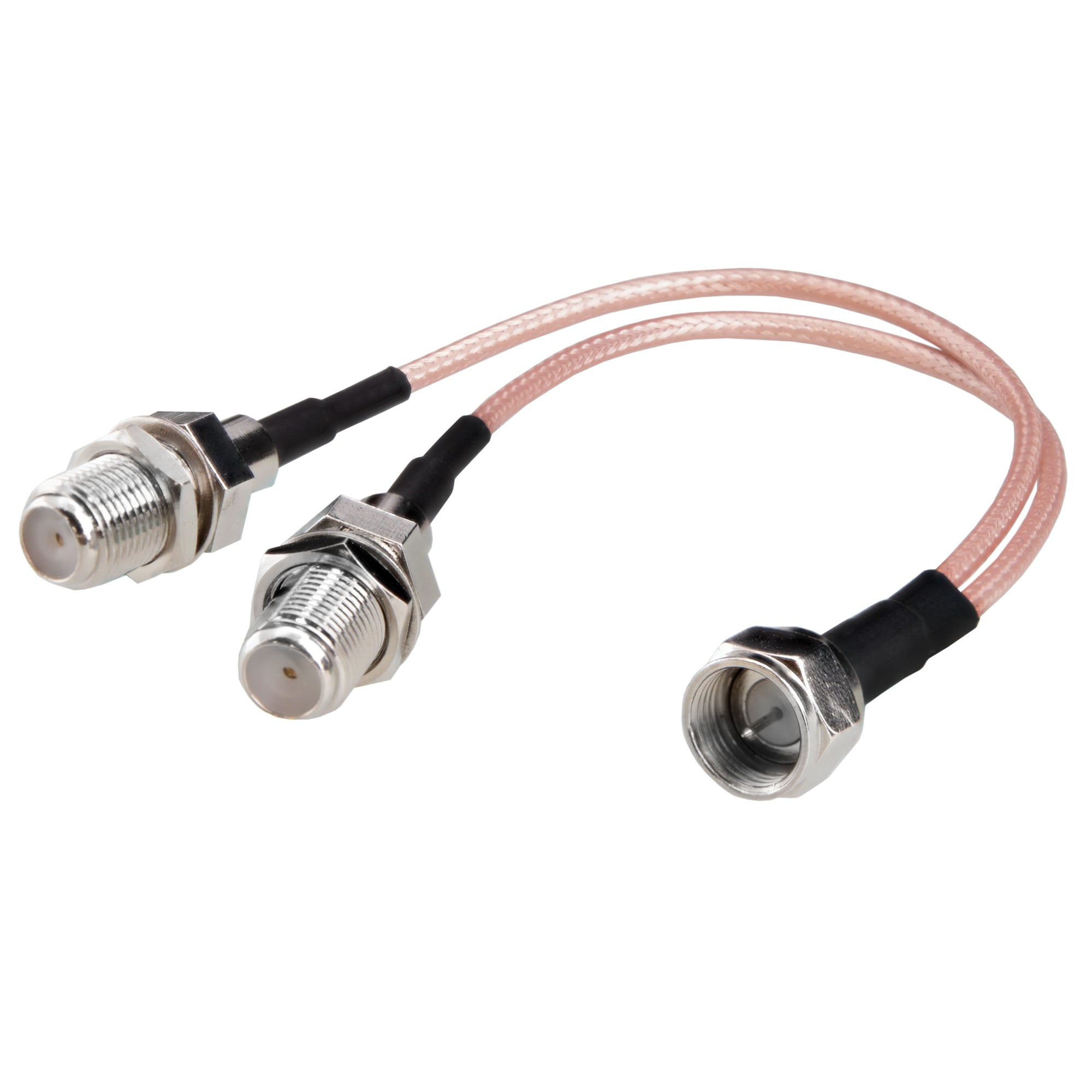 High-Quality Signal Divider COAX 2-in-1-out RG6 Coaxial Cable Splitter for TV and Internet Modem