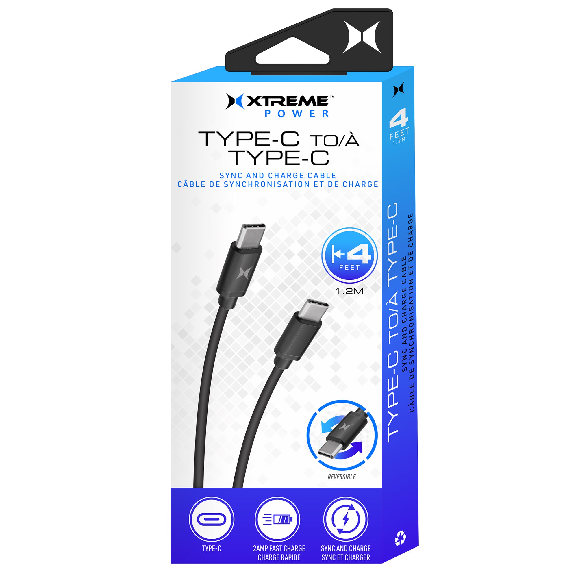 4ft Type-C USB Cable, High-Speed 480Mbps Data Transfer & Charging Cord, Black USB-C to USB-A Cable for Phones, Tablets, and Laptops