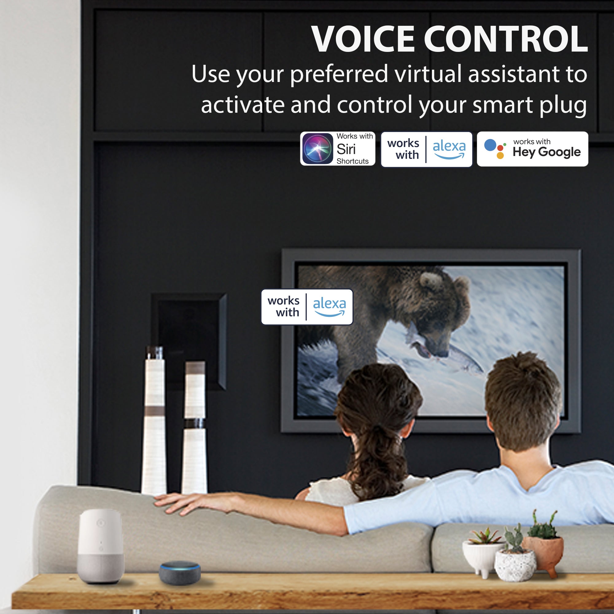 Smart Wi-Fi Plug 10A - Mobile App and Voice Control, 1-Pack & 4-Pack
